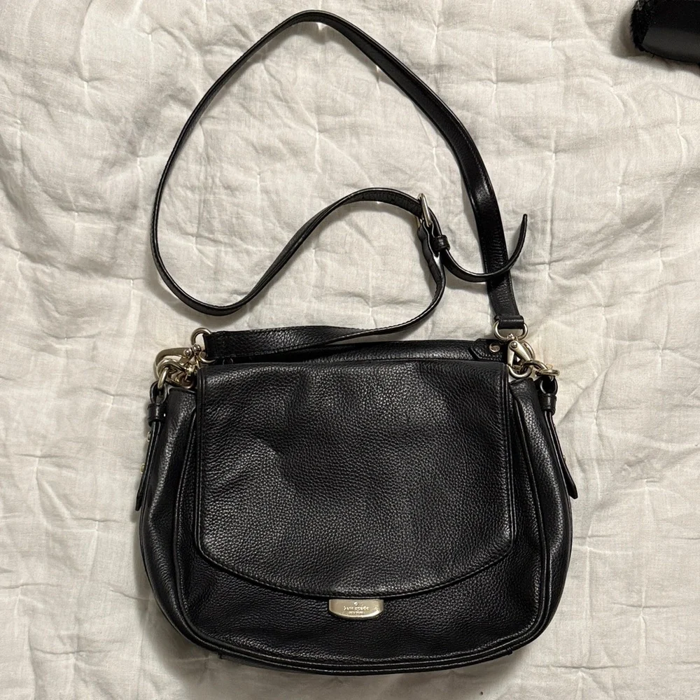 Kate Spade Black Leather Shoulder Bag - Picture 1 of 6